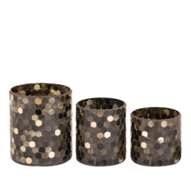 736350 | Calep tealight mosaic L - dark green | PTMD 
