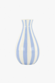 Vaasje keramiek streep - blauw/wit | Zusss