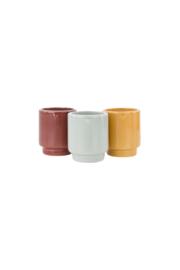 Set van 3 keramieken geurkaarsen in koker - multicolor | Zusss 