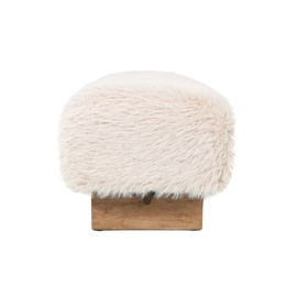 734502 | Hair bench with wooden legs - beige | PTMD 