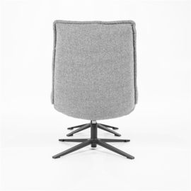  95592 | Fauteuil Marcus met voetenbank - lichtgrijs baquer | Eleonora