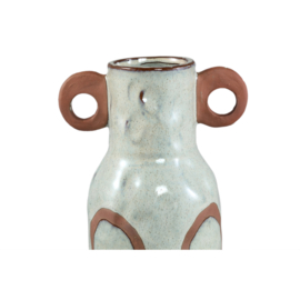 724961 | Freiah vase with motive L - cream/brown | PTMD