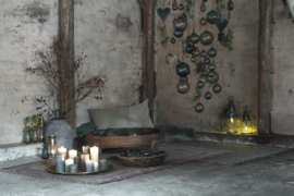 4176-41 | Rustic candle - moss green Ø:7 H:10 | Ib Laursen