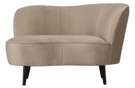 340476-KG | Sara lounge fauteuil rechts - fluweel khaki | WOOOD