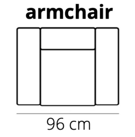 Fauteuil - Kreta 96x94 cm | Het Anker