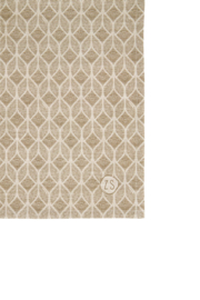 Theedoek grafisch patroon - linnen zand | Zusss