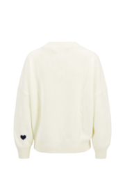 Trui met hartje detail - off white | Zusss