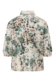 Blouse met gevlekte print - kit/zwart/silver blue | Zusss