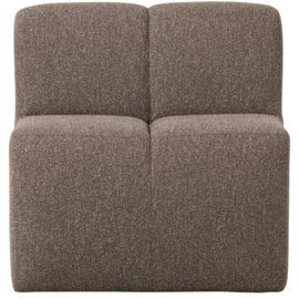 377519-BM | Mojo eetbank met rugleuning 84cm - bouclé bruin melange | WOOOD