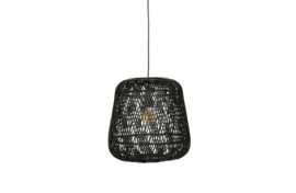 373291-Z | Moza hanglamp bamboe zwart 36x36cm | WOOOD Exclusive