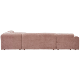 375075-T | Cloud hoekbank rechts - geweven chenille taupe/roze | WOOOD