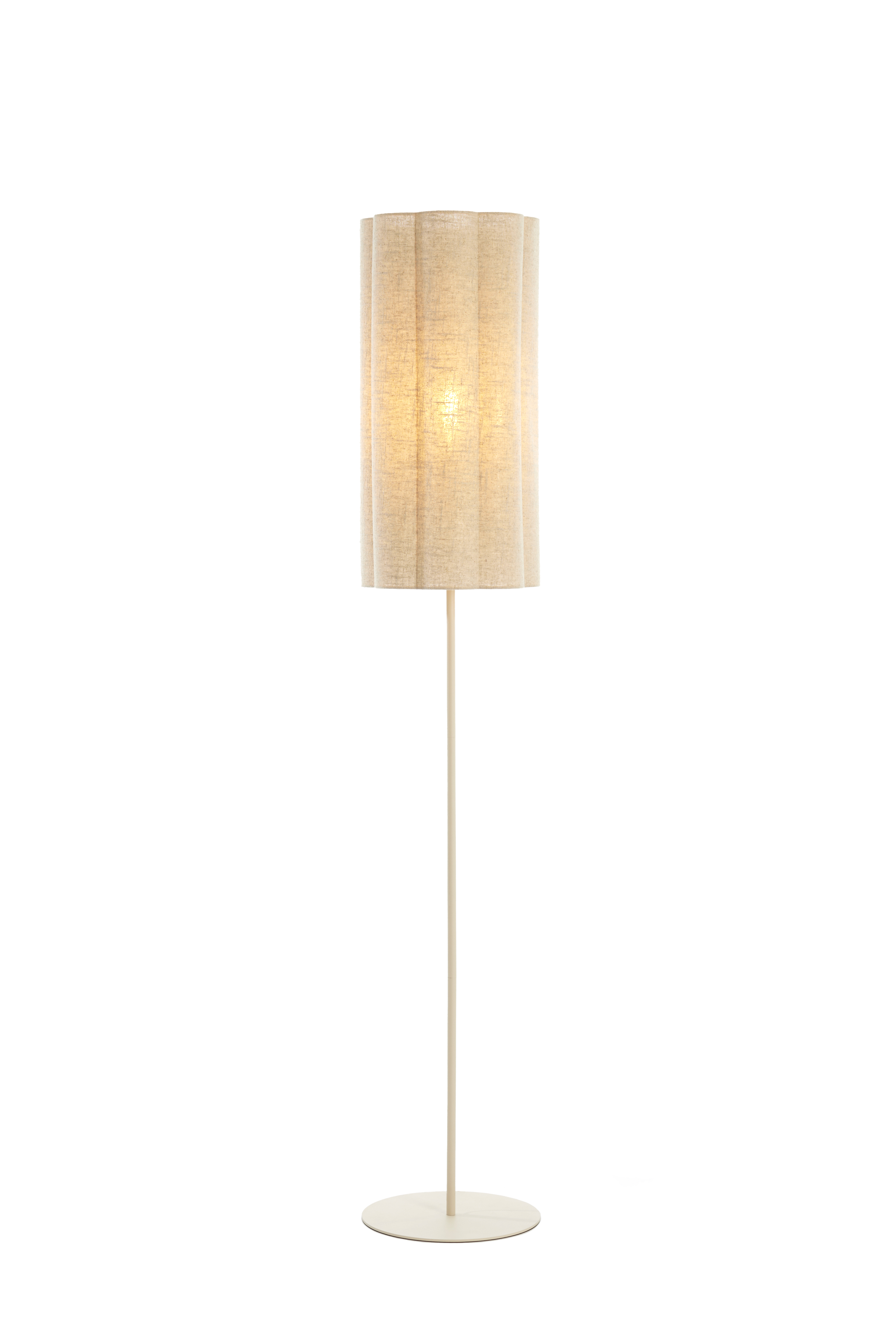 1884924 | Vloerlamp Ø30x165 cm FRINGE - naturel/crème | Vtwonen by Light & Living
