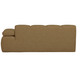 377456/7-GM | Mojo 2-zits element met arm (links of rechts) - bouclé geel/bruin melange | WOOOD