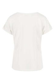 T-shirt met v-hals - Wit | Zusss 