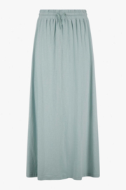 Lange wijde jersey rok - vergrijsd blauw | Zusss