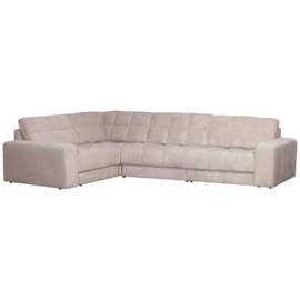 379014-RN | Second date hoekbank links - ribstof naturel | WOOOD