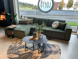 Winkelopstelling modulaire bank Tori (325x174 cm) - Genesis Olive 11 (C) | Sevn