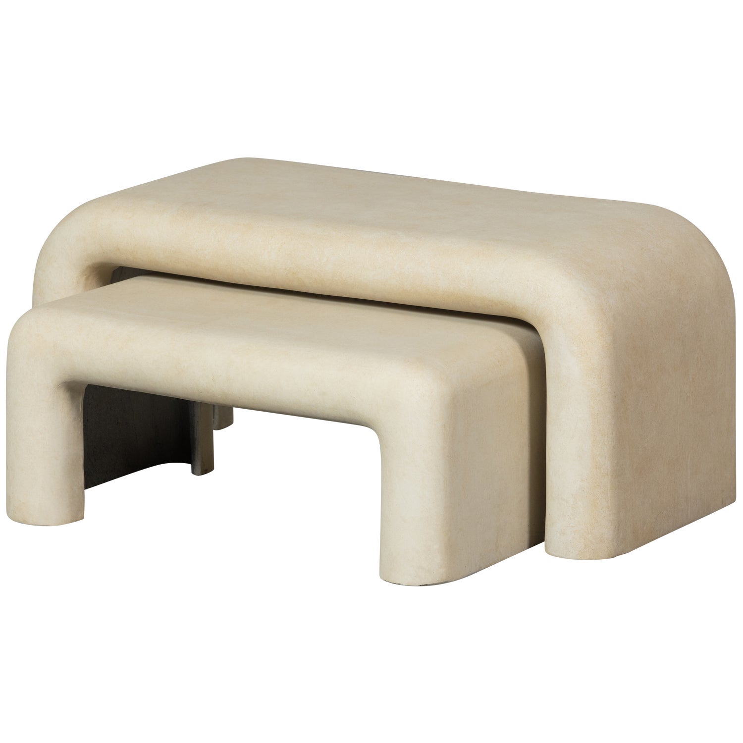 374006-N | Set v 2 stani salontafels - betonlook naturel | WOOOD