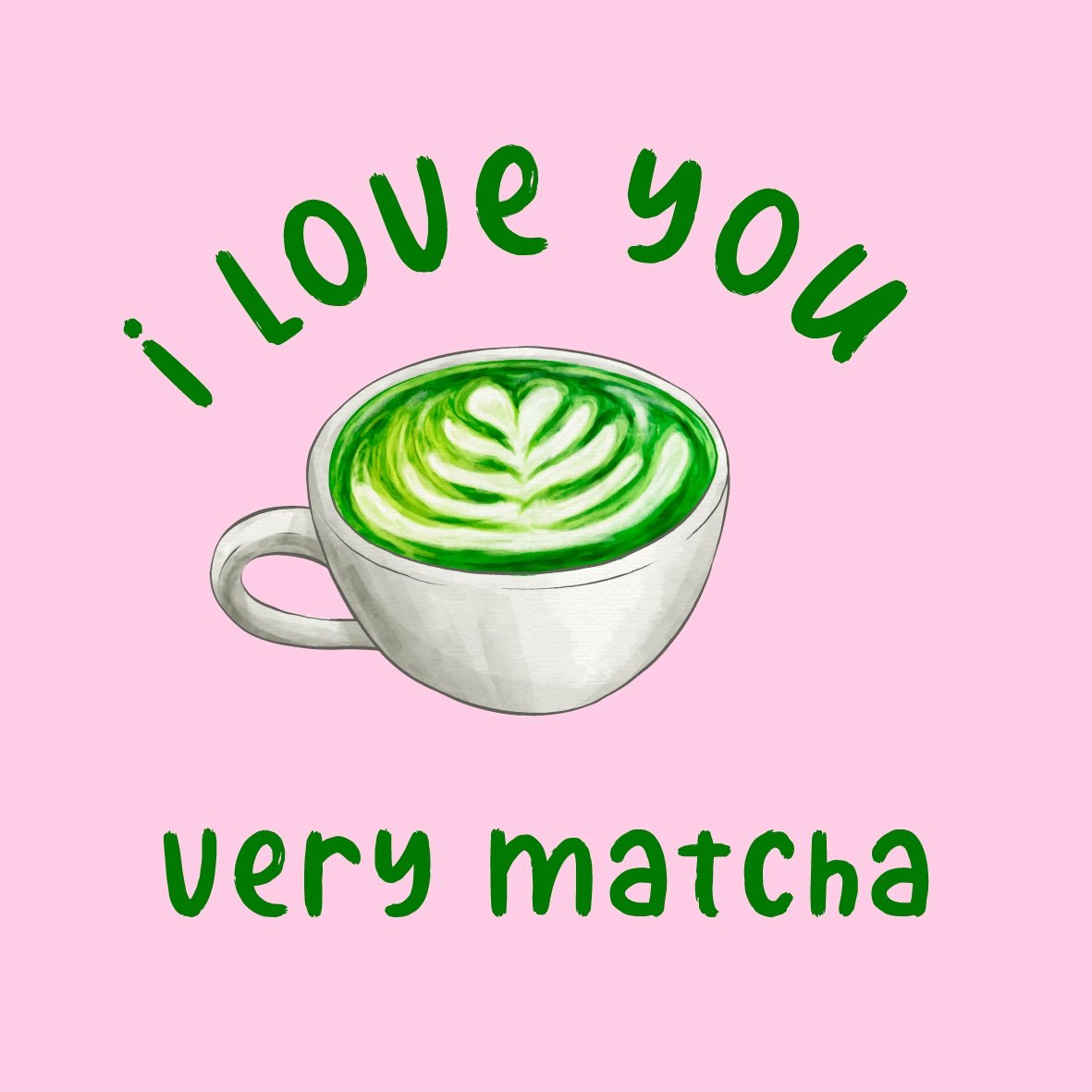 TE3104 | Tegeltje I love you very matcha | HomeBound by KY 