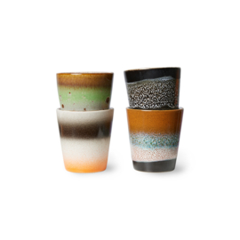 ACE7175 | 70s ceramics: ristretto mugs, Good vibes (set of 4) | HKliving- Binnenkort weer verwacht!