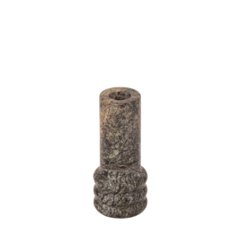 734808 | Bazil marble canlde holder M - moss green | PTMD