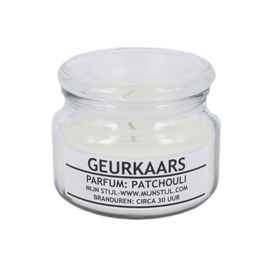 123966 | Geurkaars in glas soja-basis - patchouli | MIJN STIJL 