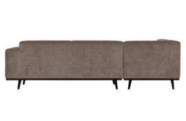 378652-T | Statement hoekbank links - brede platte rib taupe | BePureHome