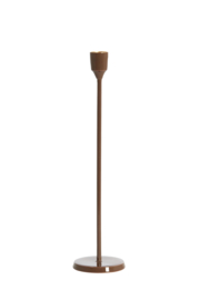 6069383 | Kandelaar Ø7,5x30,5 cm KAYIN - glans donkerbruin | Light & Living