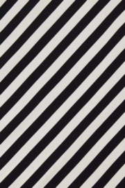 T-shirt met vlindermouw gestreept - off white/zwart | Zusss 