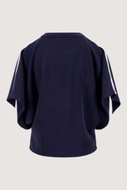 Top met vlindermouw - donkerblauw | Zusss 