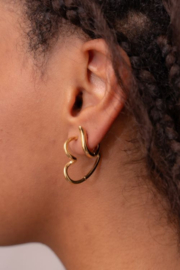 Hartjes oorbellen swirl | My Jewellery