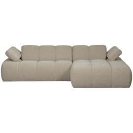 377465-EM | Mojo chaise longue bank rechts - bouclé beige melange | WOOOD