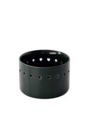 Waxinelichthouder keramiek hart/ster - Donkergroen | Zusss 