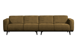 378657-BR | Statement 4-zits bank 280 cm - structure velvet brass | BePureHome