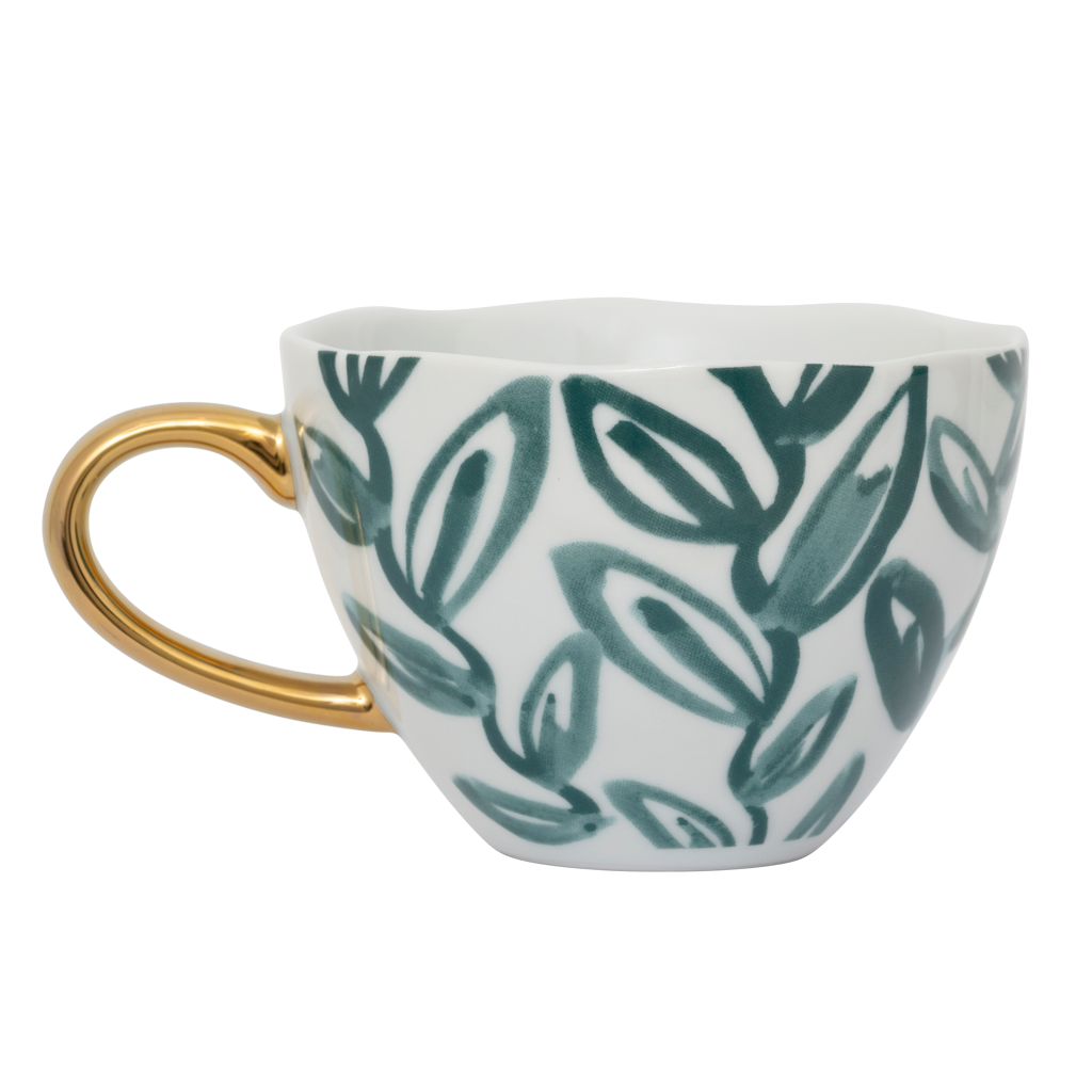 108076 | UNC Good Morning cup cappuccino/tea Leaves - aqua | Urban Nature Culture