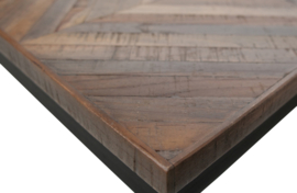 800951-N | Rhombic eettafel 220x90cm - hout/metaal | BePureHome