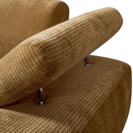 377459/60-H | Mojo chaise longue element (links of rechts) - ribstof honinggeel | WOOOD