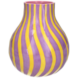 1206401014 | Artisan vaas - purple/yellow | Gift Company 