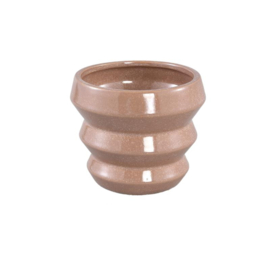 713252 | Tims ceramic pot ribbed M - brown | PTMD 