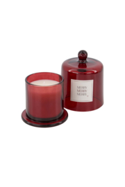 Geurkaars in glas met stolp merry - rood | Zusss - Binnenkort verwacht!