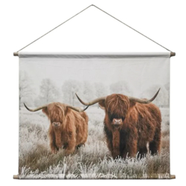 FK6075 | Wanddoek velvet schotse hooglander | HomeBound by Kolony