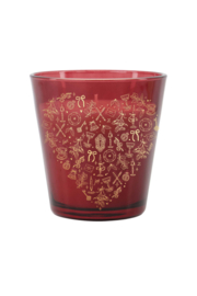 Geurkaars in glas maat L kersthart - rood | Zusss - Binnenkort verwacht!