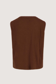  Singlet met lurex boord - bruin | Zusss 