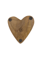 Set van 4 onderzetters hart - naturel | Zusss