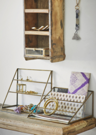IB-2306873 | Glass organizer/showcase - antique brass | Madam Stoltz