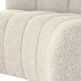 377902- EM | Mojo eetbank half ronde hoek met rugleuning - boucle beige | WOOOD