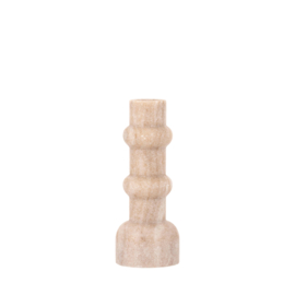 736398 | Arisha marble canldeholder M - beige | PTMD - Medio in oktober!