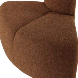 377901- RM | Mojo eetbank hoek rond rugleuning - boucle roestbruin | WOOOD