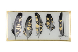 78322 | Love plate - feathers | Gift Company 