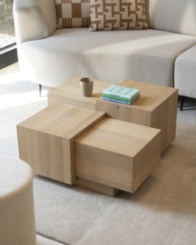 96386 | Salontafel Quinten vierkant - naturel | Eleonora